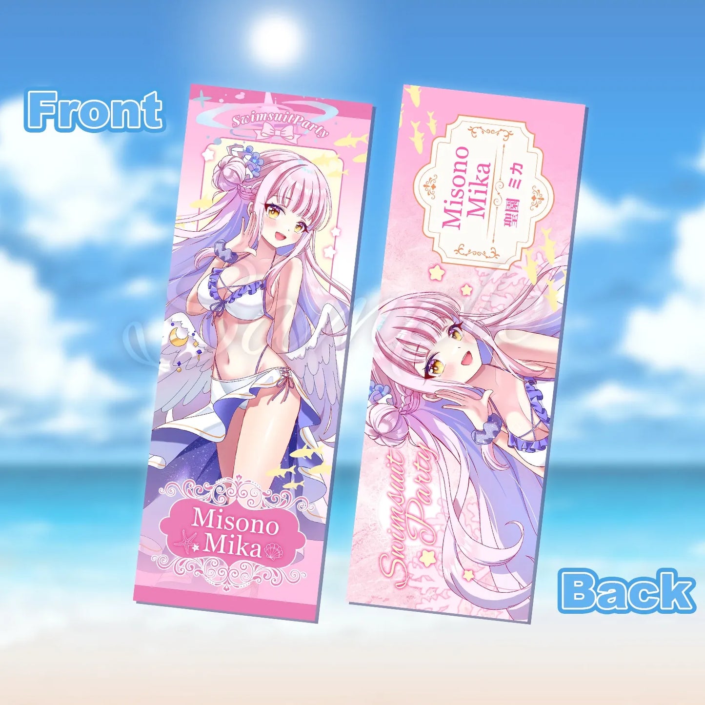 Blue Archive Swimsuit Party Holographic Ticket | Art by Mio