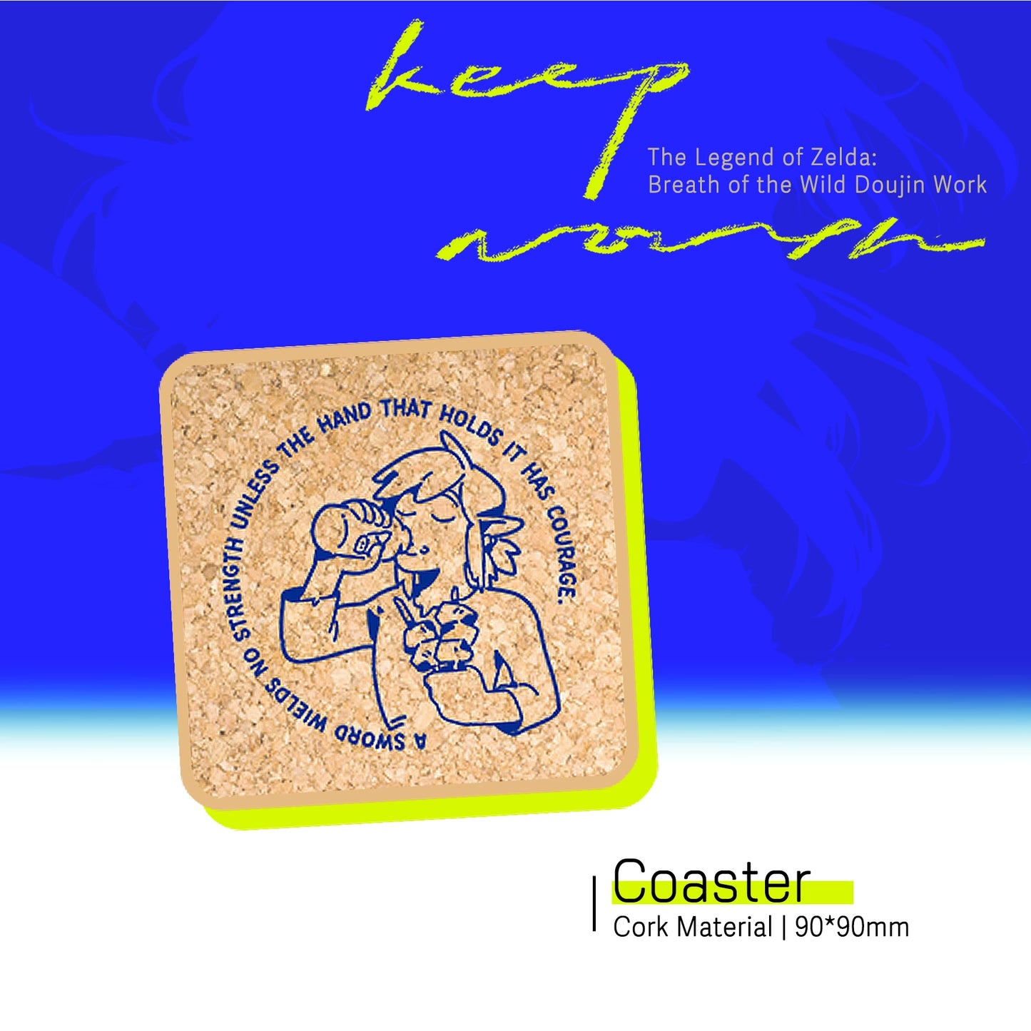 The Legend of Zelda: Breath of the Wild「Keep North」Themed Coaster | Art by LIP