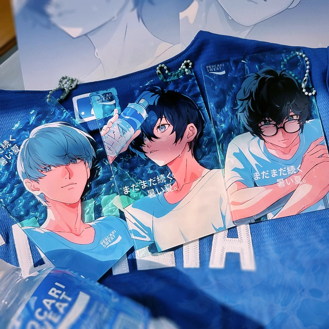 Persona 3/4/5「MakingPERCARI!」Wave Pattern Acrylic Keychain | Art by BreadGunn