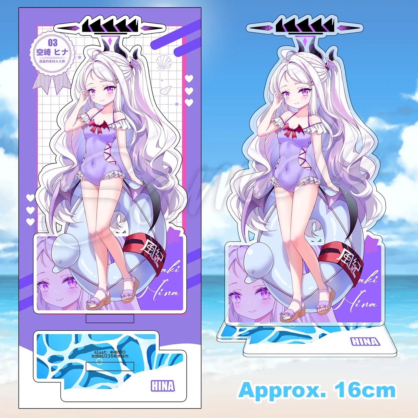 Blue Archive Swimsuit Party Acrylic Standee | Art by Mio