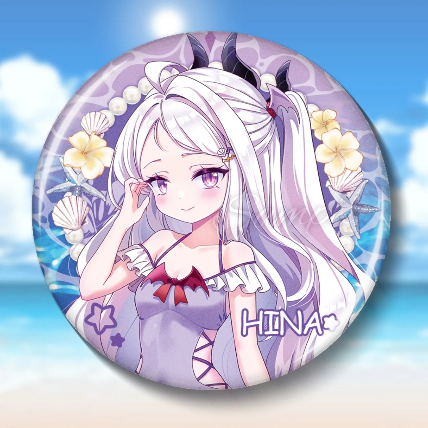 Blue Archive Swimsuit Party Badge | Art by Mio