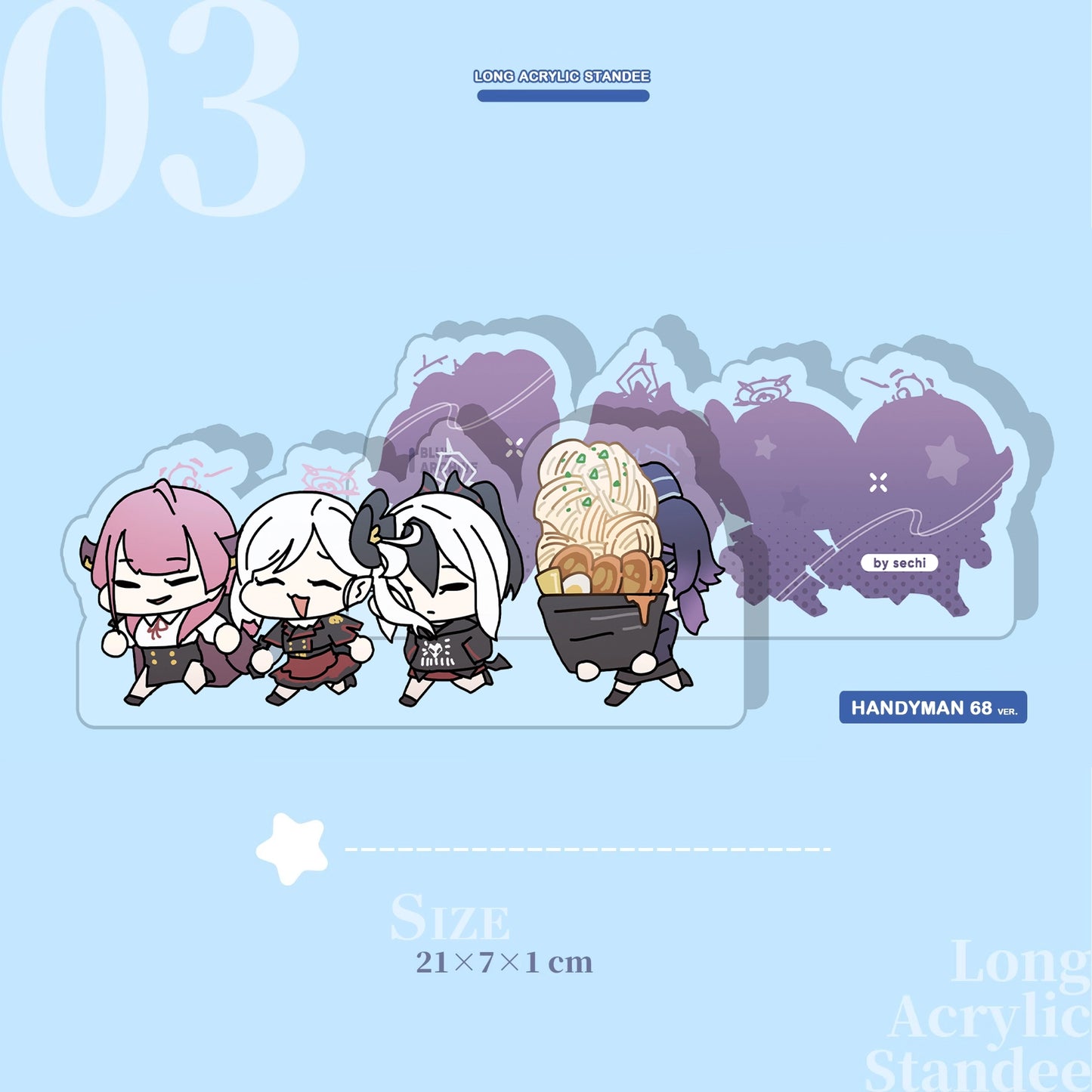 Blue Archive Doujin Long Acrylic Standee | Art by Sechi