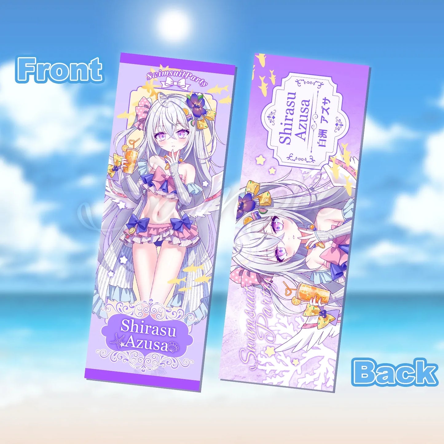 Blue Archive Swimsuit Party Holographic Ticket | Art by Mio