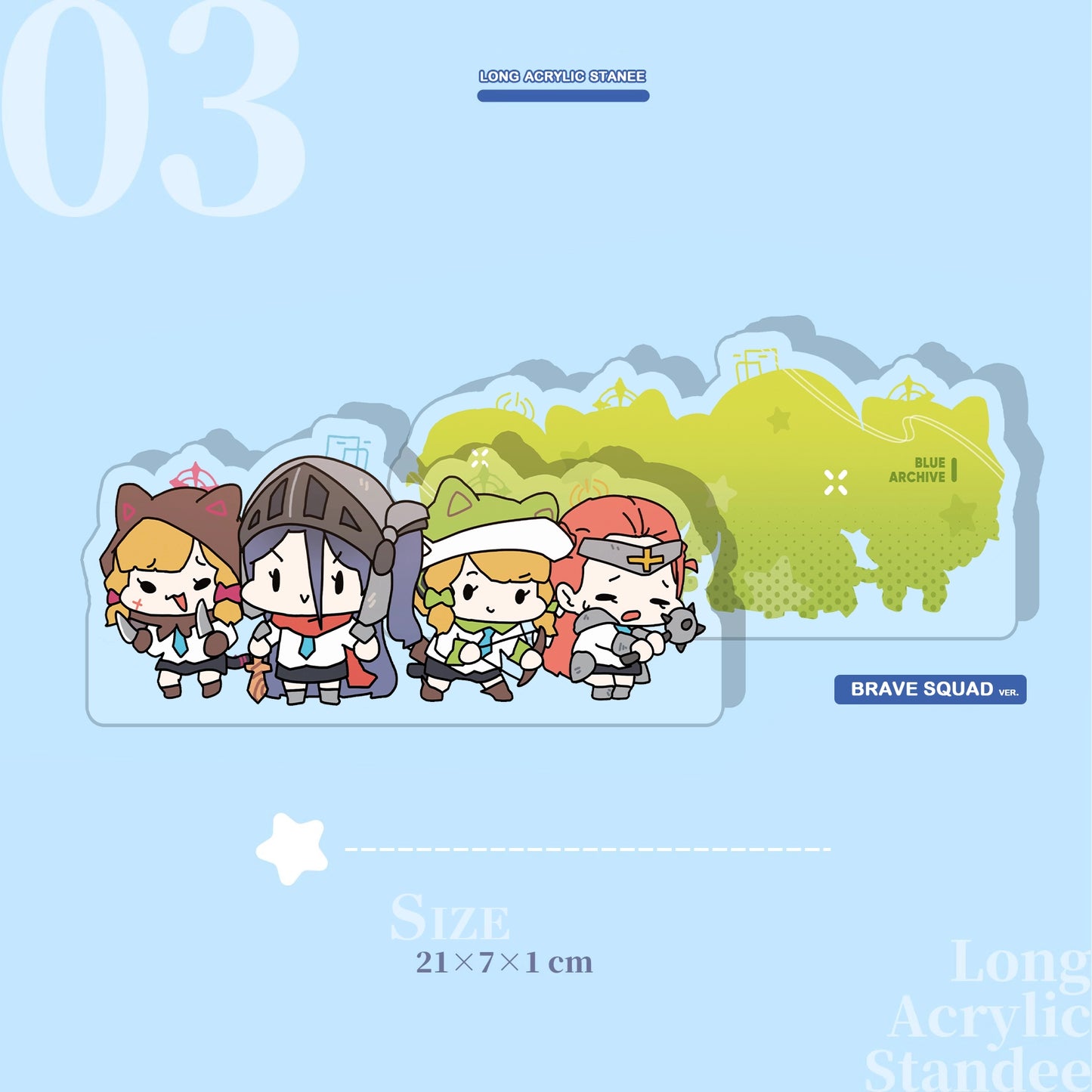 Blue Archive Doujin Long Acrylic Standee | Art by Sechi