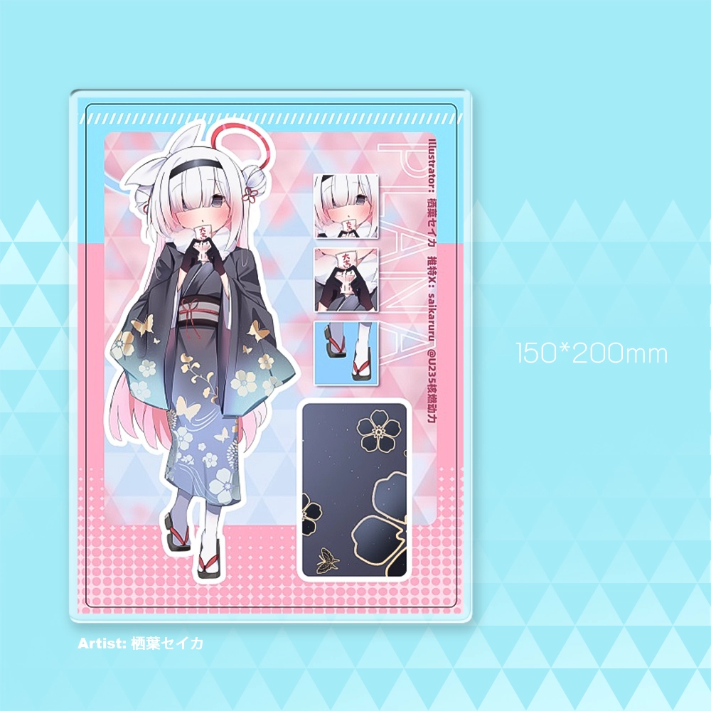 Blue Archive Acrylic Character Stand Set | Art by Mio, 櫻野露