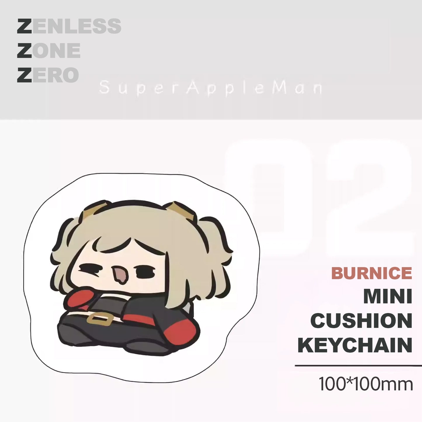 Zenless Zone Zero Doujin Mini Cushion Keychain | Art by SuperAppleMan🍎