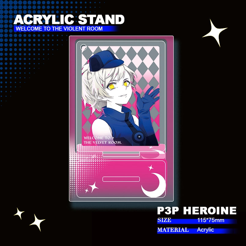 Persona 3/4/5 Doujin Theme「Welcome to the Violent Room」Acrylic Stand + Keychain 2IN1 | Art by MKiiiiii