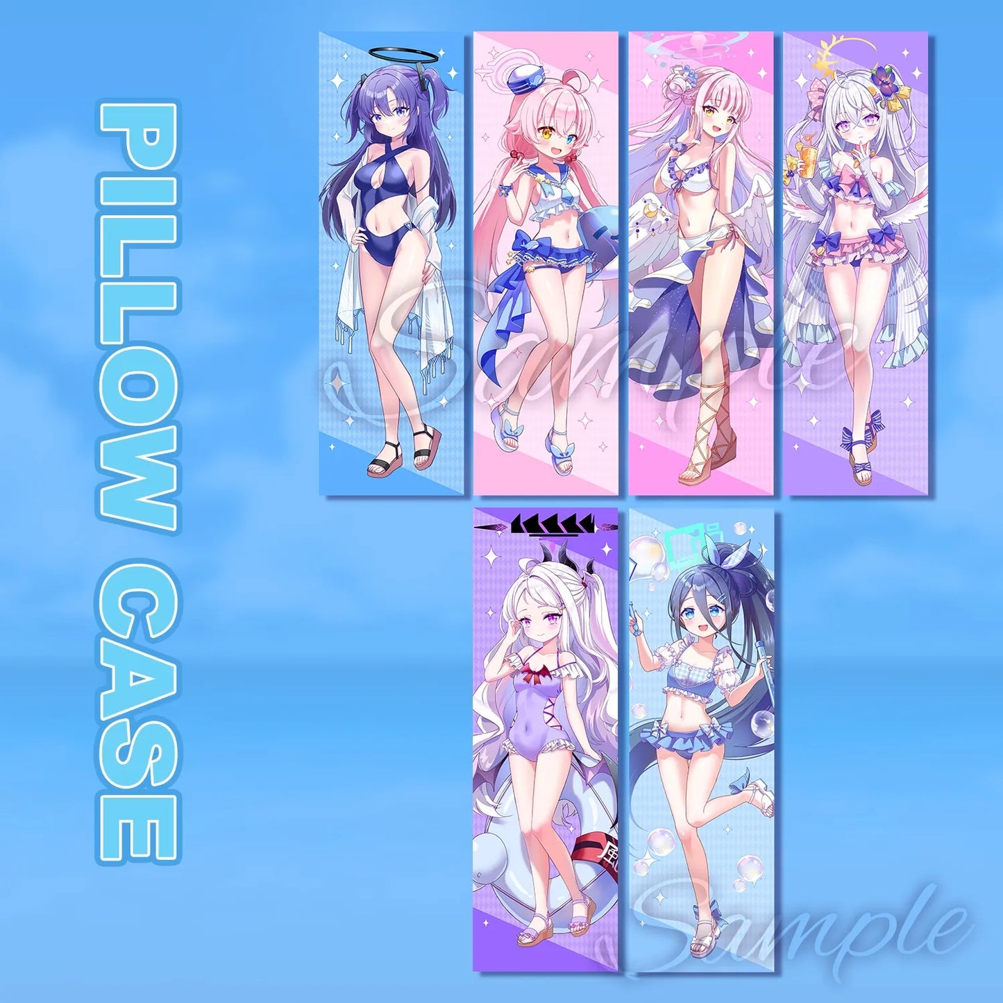 Blue Archive Swimsuit Party Dakimakura | Art by Mio
