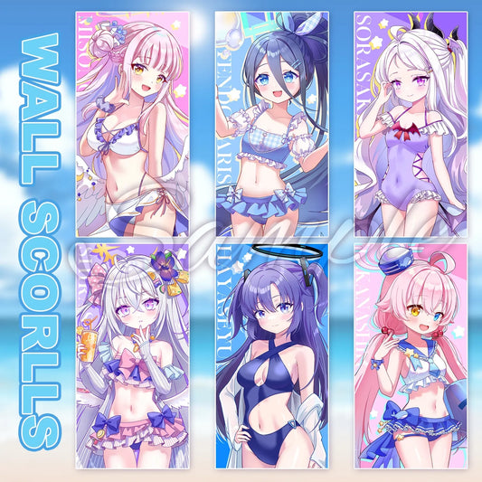 Blue Archive Swimsuit Wall Scroll | Art by Mio