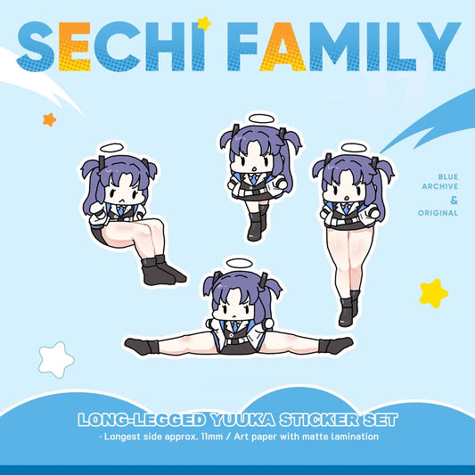 Blue Archive Doujin Long-legged Yuuka Sticker Set | Art by Sechi