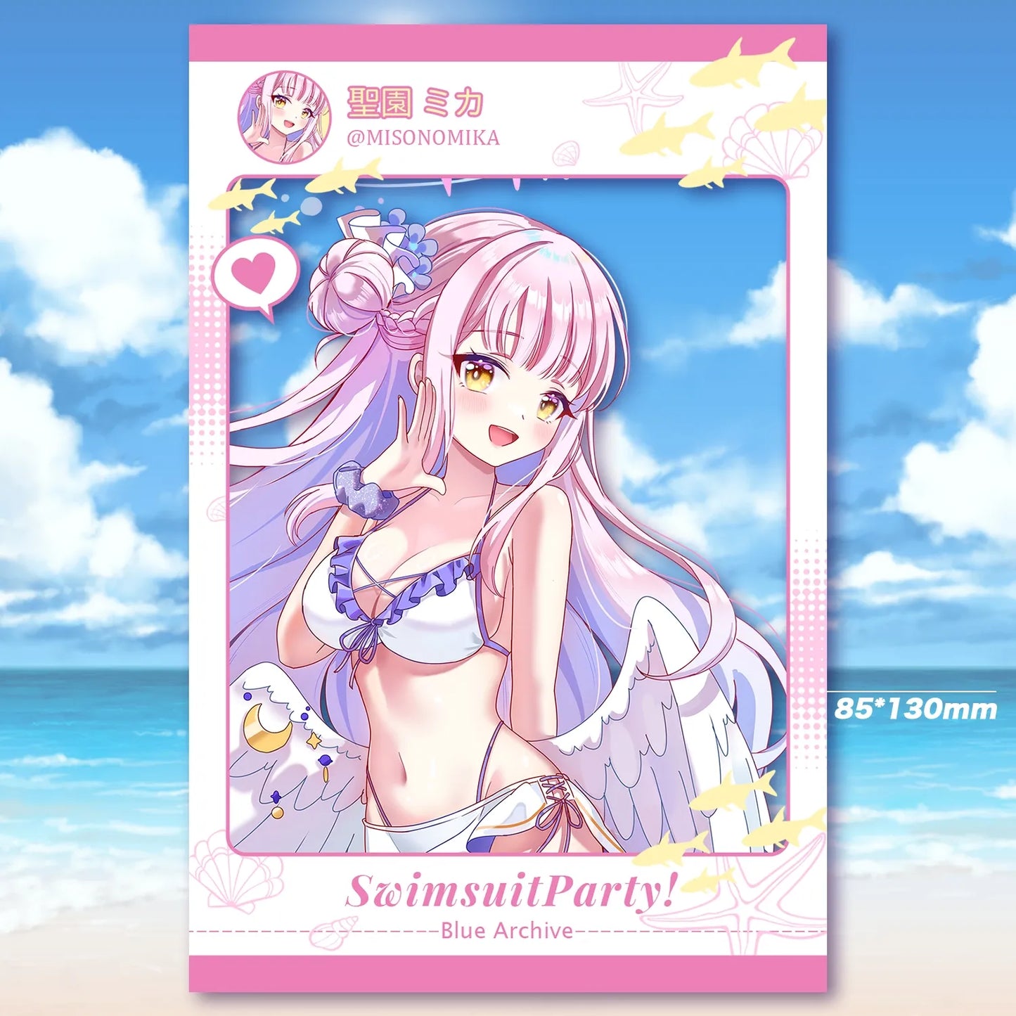 Blue Archive Swimsuit Party Clear Card | Art by Mio