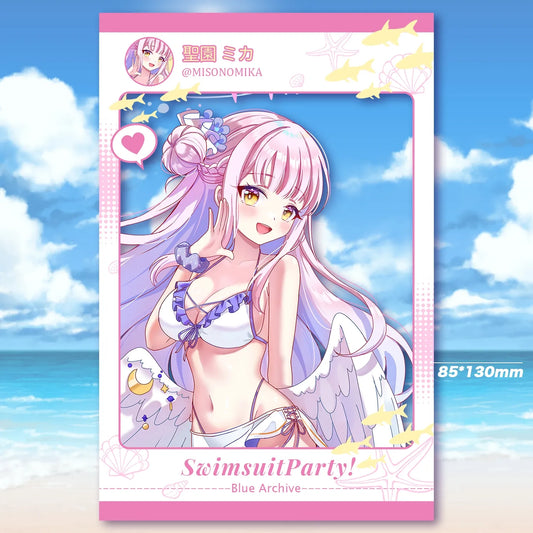 Blue Archive Swimsuit Party Clear Card | Art by Mio