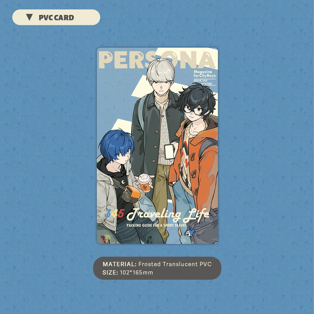 Persona 3/4/5「345 Travelling Life」Translucent Card | Art by BreadGunn