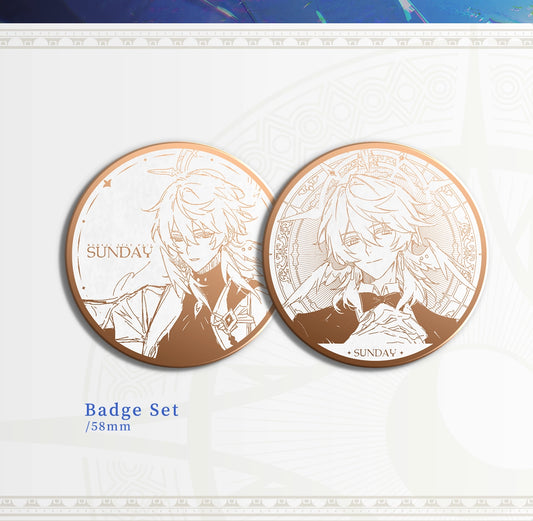Honkai: Star Rail Doujin Sunday Badge Set 2.0 | Art by 人間失聯