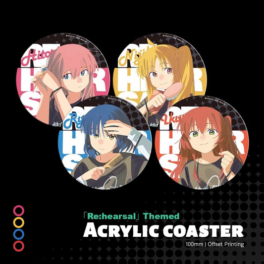 Bocchi the Rock! 「Re:hearsal」Themed Acrylic Coaster | Art by Jiankun Yu