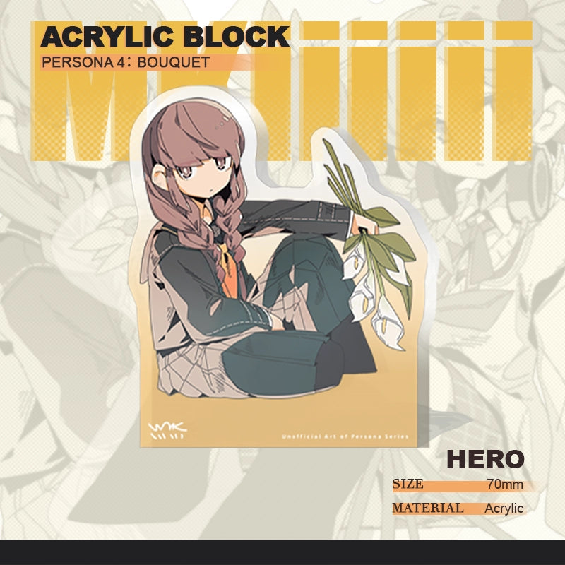 Persona 4 Doujin Theme「BOUQUET」Acrylic Display Block | Art by MKiiiiii