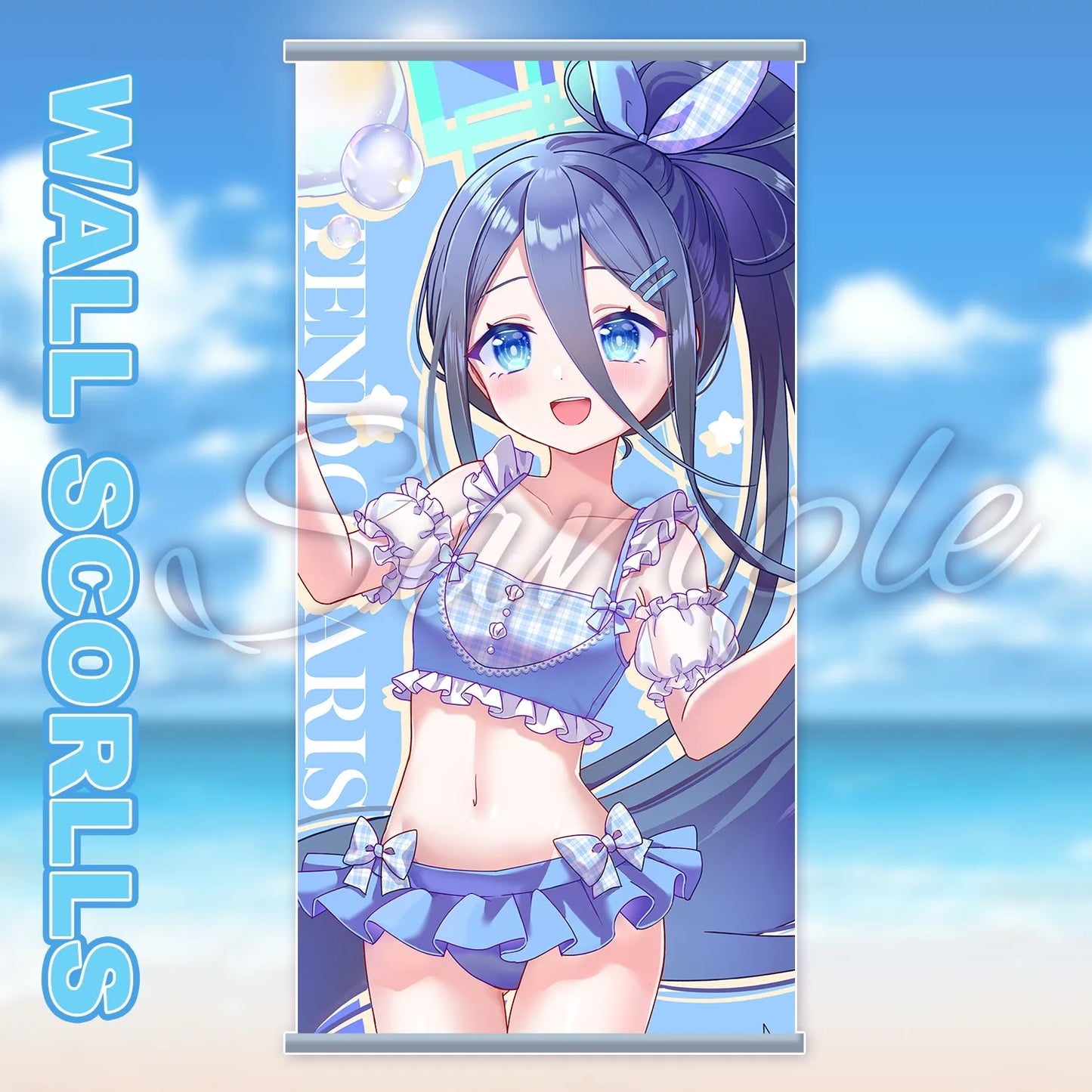 Blue Archive Swimsuit Wall Scroll | Art by Mio