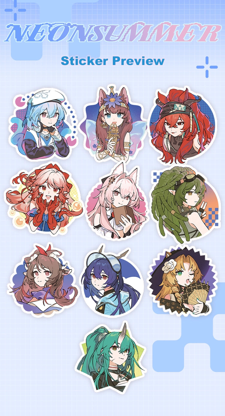 アークナイツ サマーイベント2025 テーマ同人ステッカーセット | アート：BreadGunn