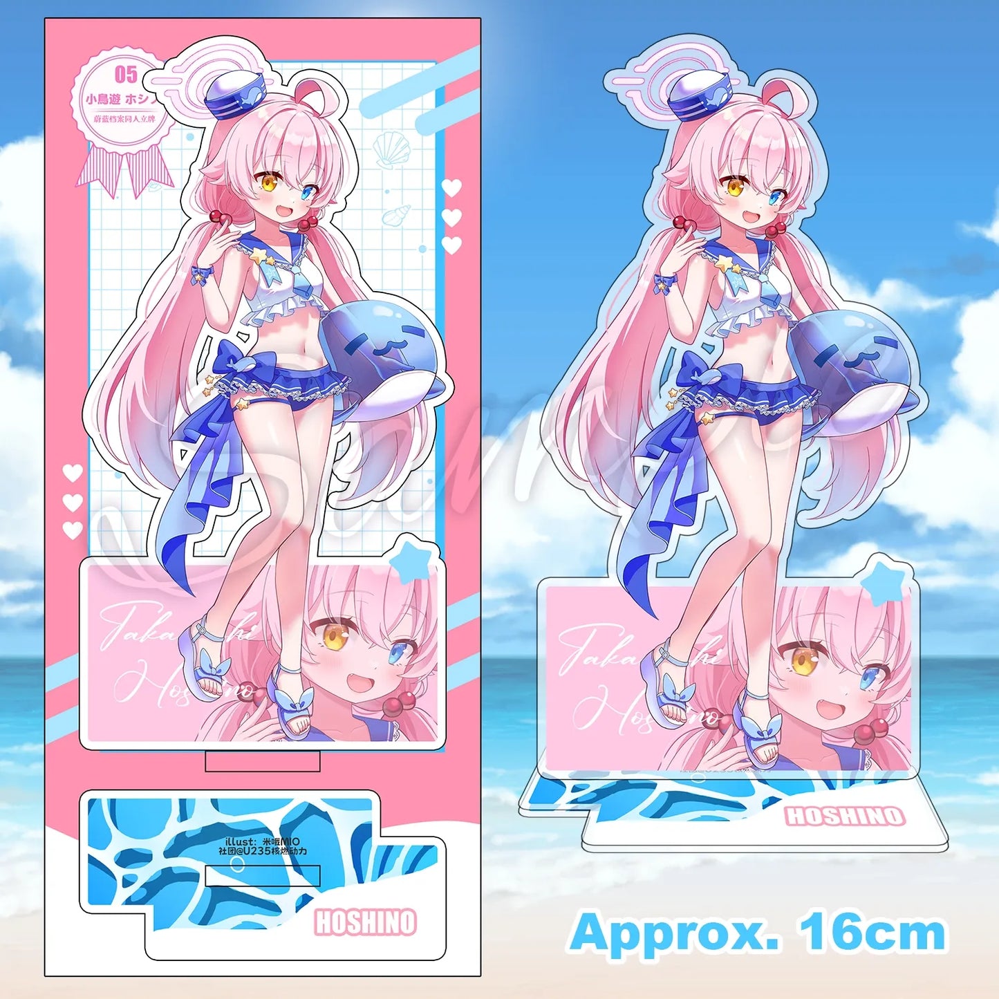 Blue Archive Swimsuit Party Acrylic Standee | Art by Mio