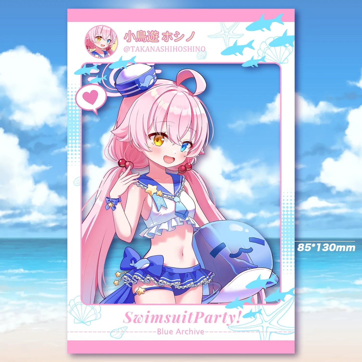 Blue Archive Swimsuit Party Clear Card | Art by Mio