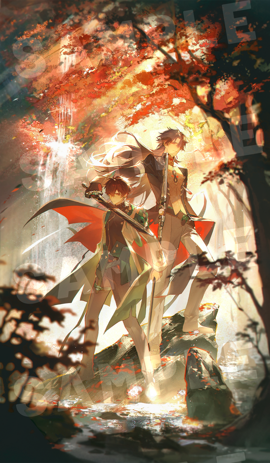 Honkai: Star Rail Dan Heng and Blade Print | Art by 人間失聯
