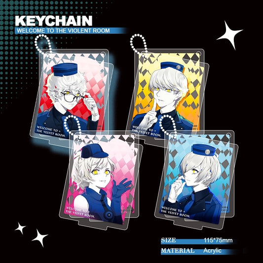 Persona 3/4/5 Doujin Theme「Welcome to the Violent Room」Acrylic Stand + Keychain 2IN1 | Art by MKiiiiii