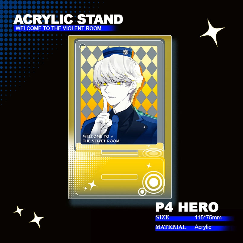 Persona 3/4/5 Doujin Theme「Welcome to the Violent Room」Acrylic Stand + Keychain 2IN1 | Art by MKiiiiii